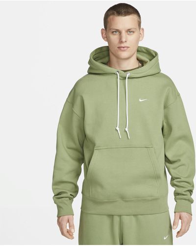 Nike Solo Swoosh Fleece Pullover Hoodie - Green