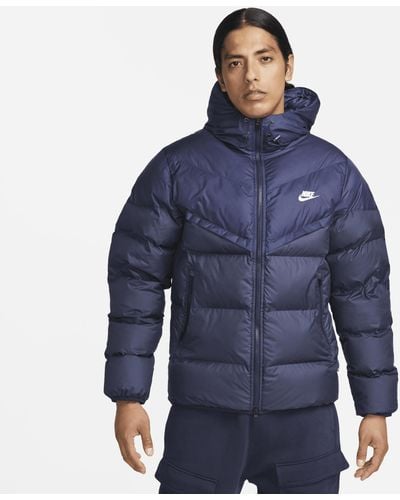 Nike Windrunner Primaloft® Storm-fit Hooded Puffer Jacket 50% Recycled Polyester - Blue