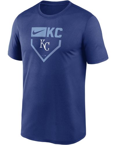 Nike Kansas City Royals Home Plate Icon Legend Dri-fit Mlb T-shirt - Blue