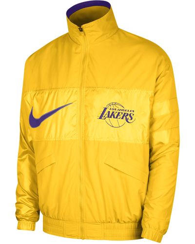Nike Los Angeles Lakers Courtside Nba Lightweight Jacket - Yellow