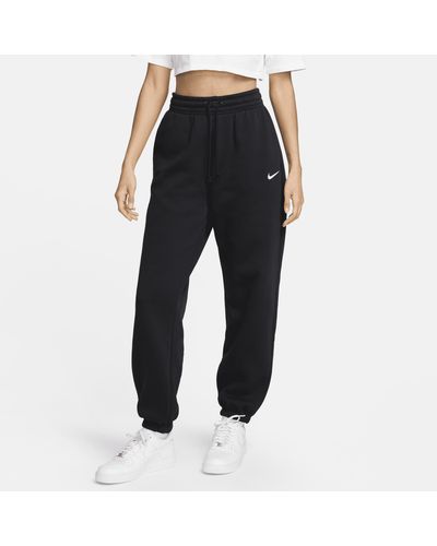 Nike Sportswear Phoenix Fleece Oversized joggingbroek Met Hoge Taille - Zwart