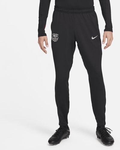 Nike F.c. Barcelona Strike Dri-fit Football Knit Trousers Polyester/elastane - Black