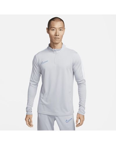 Nike Maglia da calcio dri-fit con zip a metà lunghezza academy - Bianco