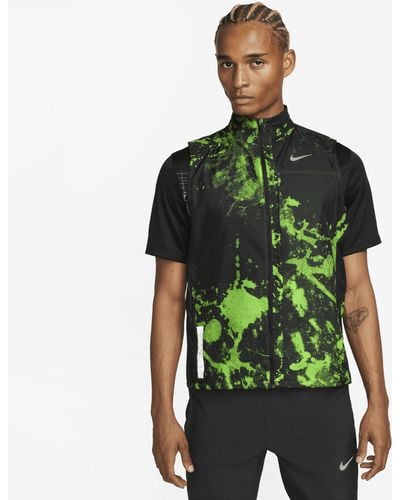 Nike Repel Run Division Running Gilet Polyester - Green
