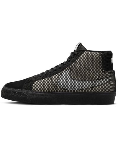 Nike Sb Zoom Blazer Mid Premium Skate Shoes - Black