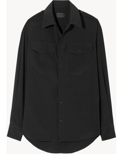 Nili Lotan Jeanette Silk Shirt - Black
