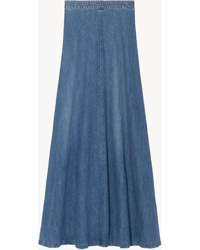 Nili Lotan Astrid Denim Skirt - Blue