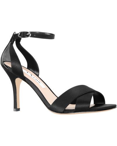Nina Venus-black Satin High-heel Dress Sandal