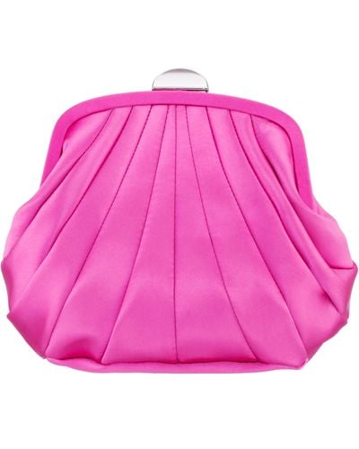 Nina Billow-ultra Pink Satin Frame Bag