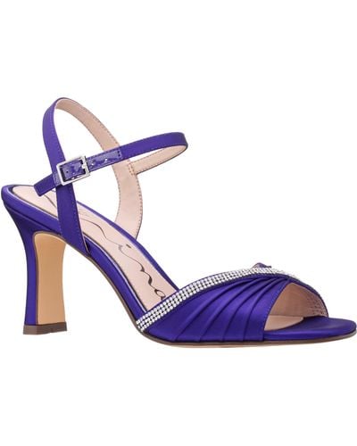 Nina Agnes-midnight Plum Satin High-heel Evening Sandal - Purple
