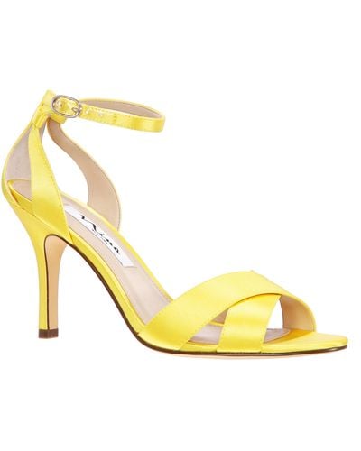 Nina Venus-citron Satin High-heel Dress Sandal - Yellow
