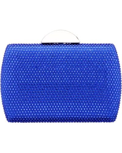 Nina Pacey-electric Blue Allover Crystal Minaudiere