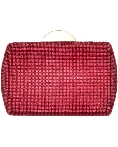 Nina Pacey-siam Red Allover Crystal Minaudiere