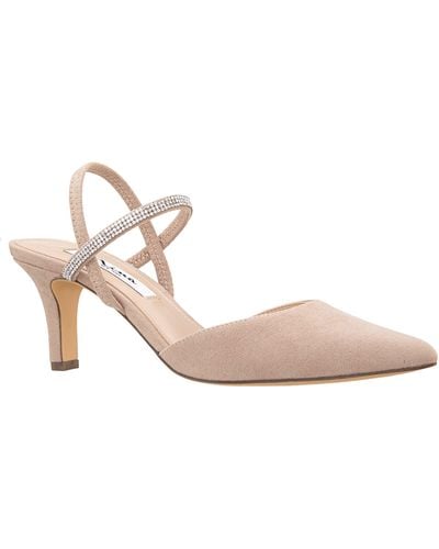 Nina Billie-women's Alamo Tan Suedette Mid-heel Closed-toe Pump - Pink