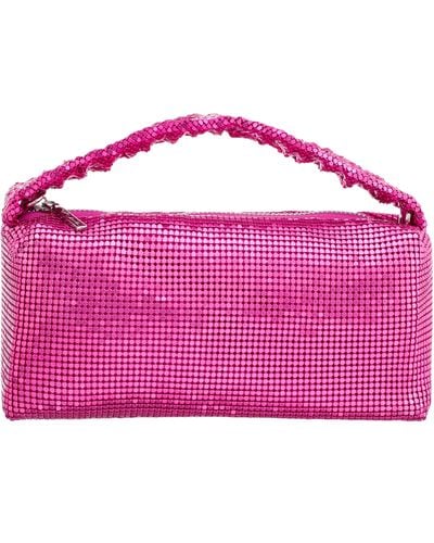 Nina Trixie-ultra Pink Ruched Handle Mesh Handheld Bag - Purple