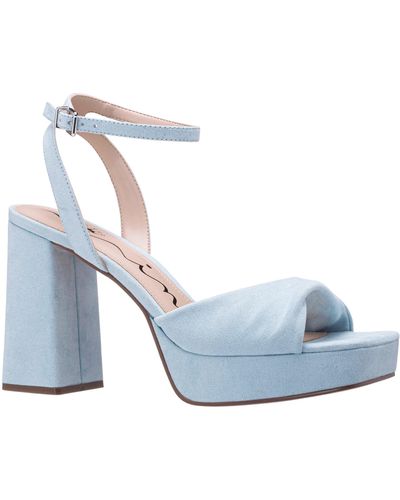 Nina Suellen-womens Dusty Blue Suedette High-heel Platform Sandal