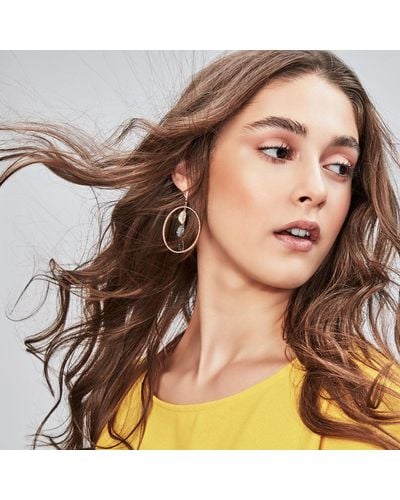 Nina Isybella Hoop Earring-gold - Metallic