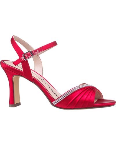 Nina Agnes-red Satin High-heel Evening Sandal - Pink
