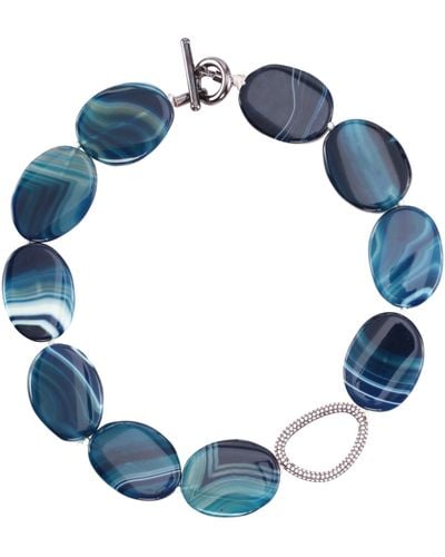 Nina Agate Necklace-blue