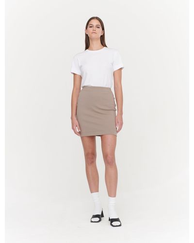 NINETY PERCENT Rita Skirt In Stone - Multicolour