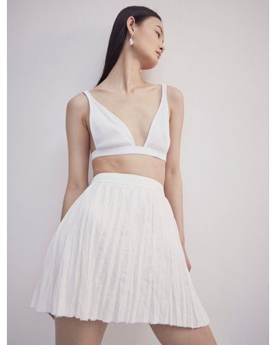 NINETY PERCENT Tera Skirt In White