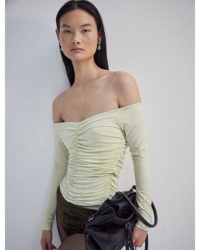 NINETY PERCENT Agra Top In Lime - Green