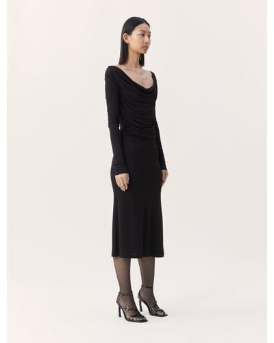 NINETY PERCENT Inver Dress In Black - Natural