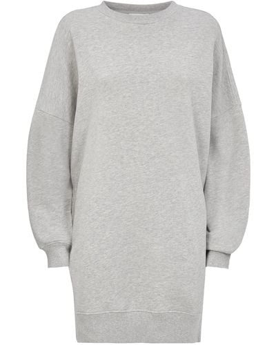 NINETY PERCENT Brielle Sweatshirt Dress In Grey Marl