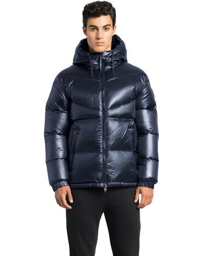 Nobis Dyna Chevron Quilted Puffer Jacket - Blue
