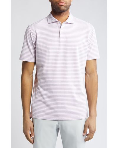 Peter Millar Crown Crafted Albatross Cotton Blend Pique Polo - White