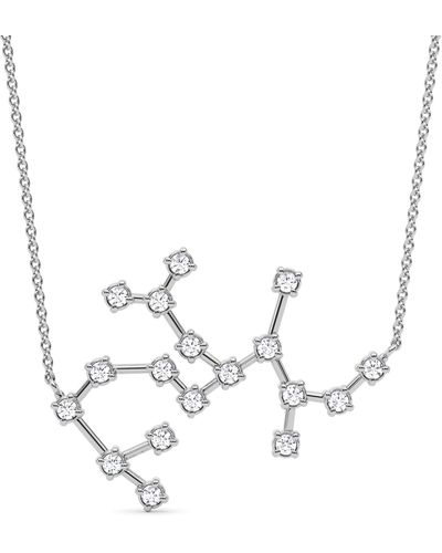 HauteCarat Sagittarius Constellation Lab Created Diamond Necklace - Multicolor