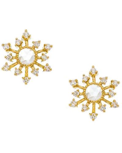 Sethi Couture Leena Diamond Stud Earrings - Metallic