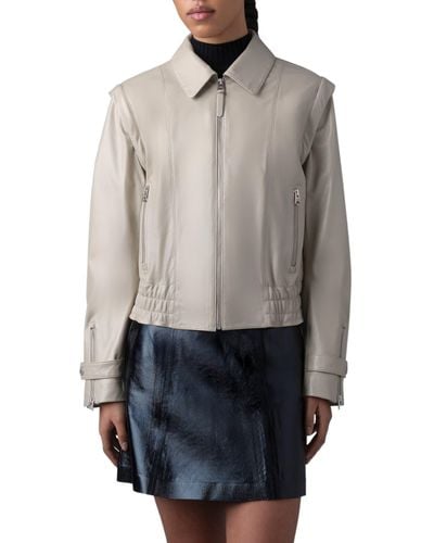 2 in top 1 leather jacket
