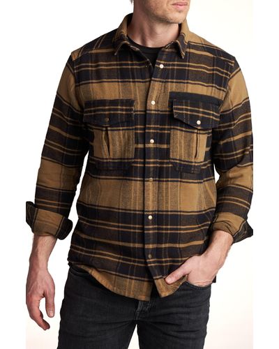 Rowan Axel Flannel Shirt Jacket - Black