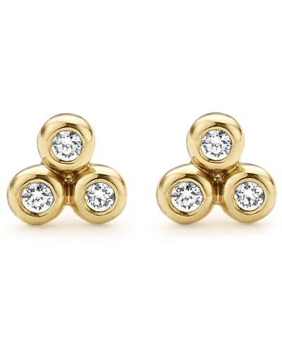 Lagos Ksl Diamond Triangle Stud Earrings - Metallic