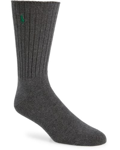 Polo Ralph Lauren Rib Crew Socks - Gray