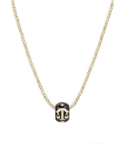 Adina Reyter Aquarius Diamond Zodiac Pendant Necklace - Metallic