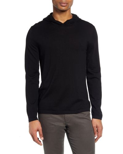 Vince Wool & Cashmere Pullover Hoodie - Black