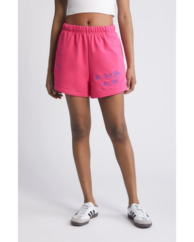 The Mayfair Group It's Not You Graphic Sweat Shorts - Pink