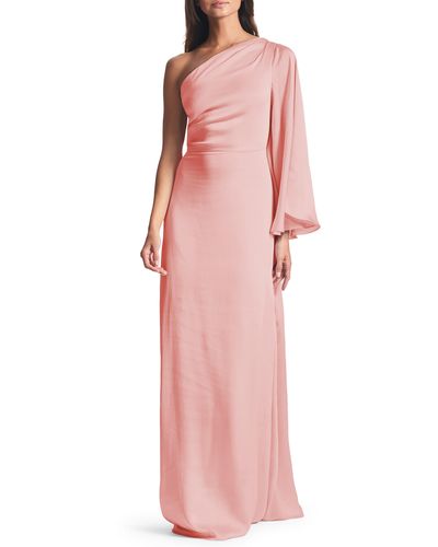 Sachin & Babi Keely One-shoulder Gown - Pink