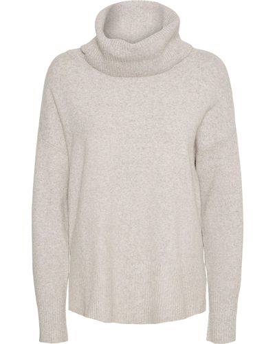 Vero Moda Doffy Cowl Neck Sweater - White
