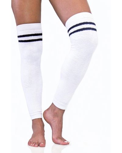 Arebesk Classic Terry Leg Warmers - White