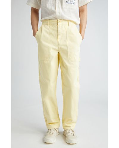 Palmes Broom Organic Cotton Twill Pants - Yellow