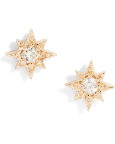 Anzie Petite Diamond North Star Stud Earrings - Multicolor