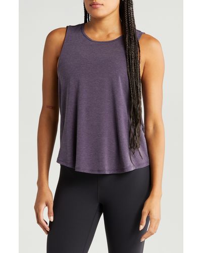 Zella Twirl Crossover Back Tank - Purple