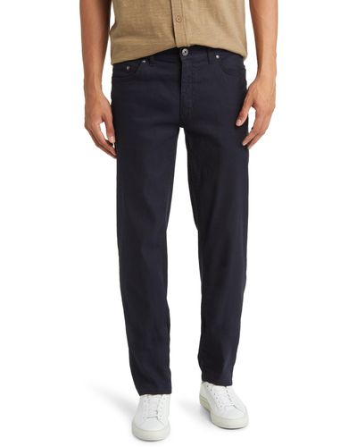 Brax Cooper Hi Flex Lino Five-pocket Linen & Cotton Pants - Blue