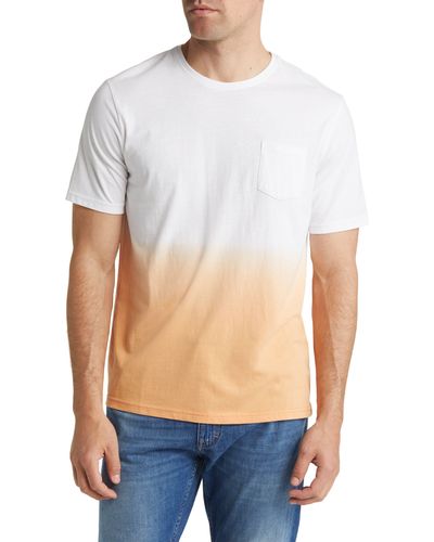 Stone Rose Dip Dye Pocket T-shirt - White