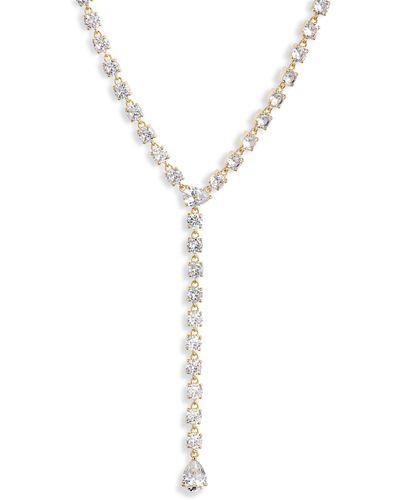 Melinda Maria Cubic Zirconia Y-necklace - Blue