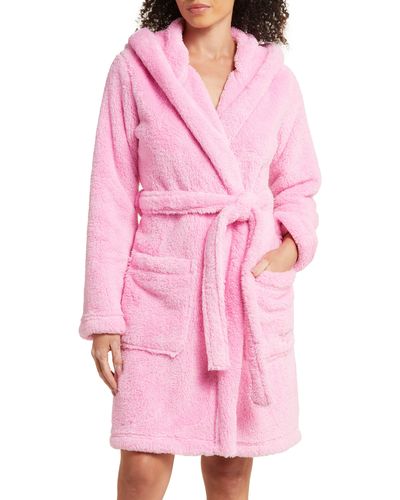 UGG ugg(r) Aarti Faux Shearling Hooded Robe - Pink