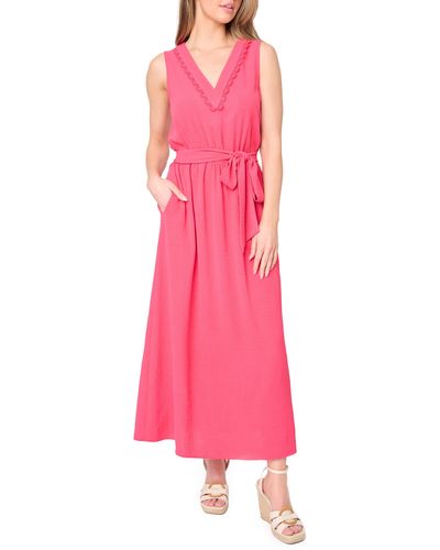Gibsonlook Bella Tie Waist Maxi Dress - Pink